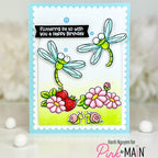 Pink and Main Fluttering By Dies pnm867 pink flowers