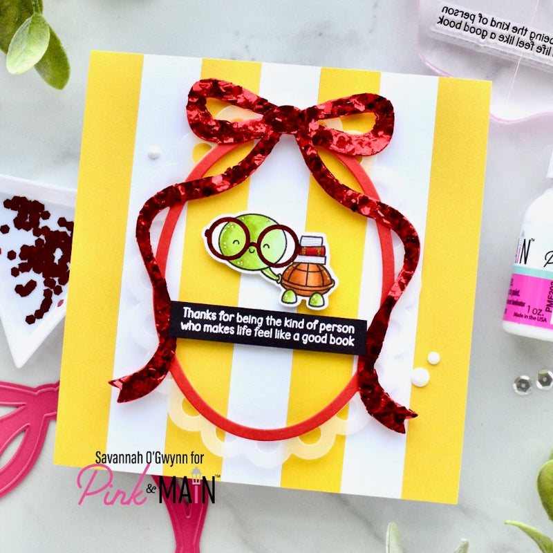 Pink and Main Foil It Paint and Splatter Bottle pme203 red bow