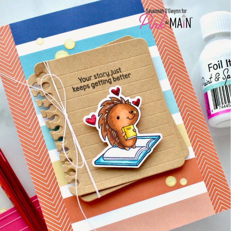Pink and Main Foil It Paint and Splatter Bottle pme203 red hearts