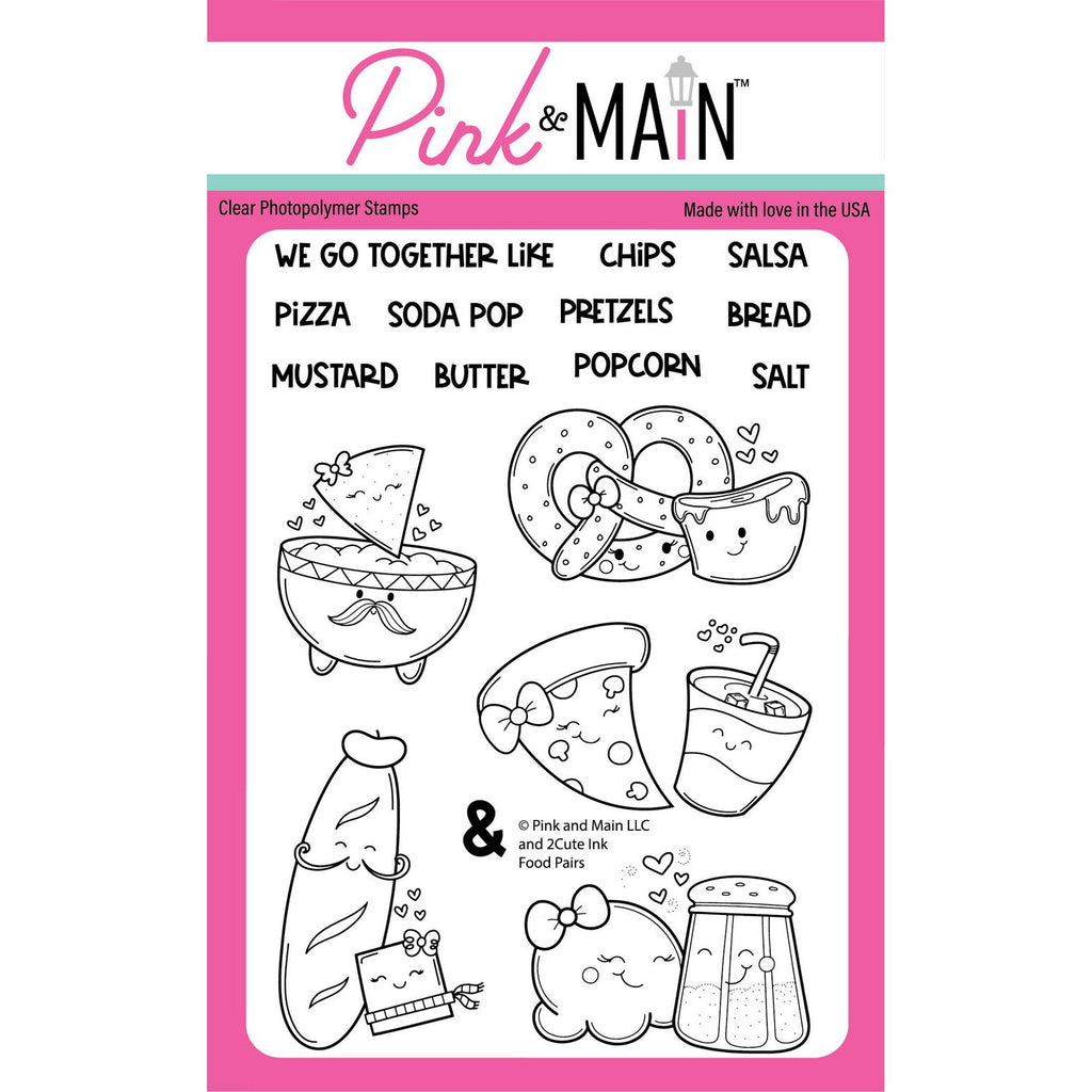 Pink and Main Food Pairs Clear Stamp and Die Set image 1