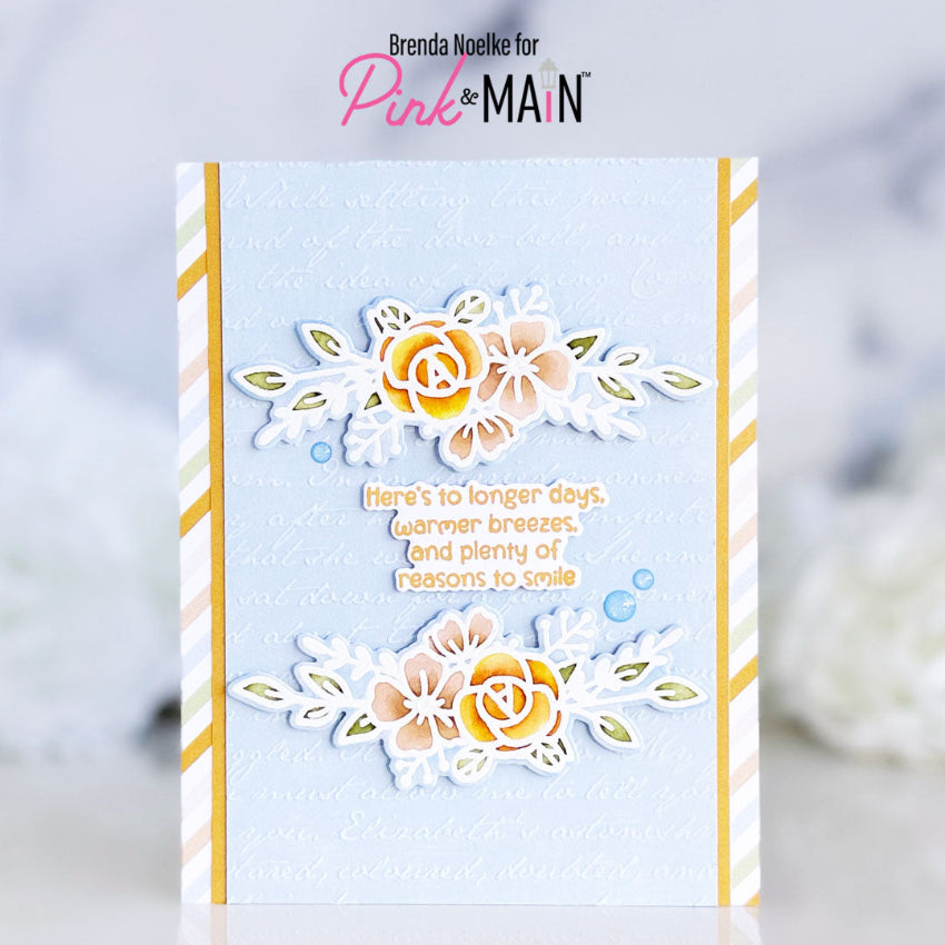 Pink and Main Fresh Blooms Clear Stamps pm0843 smile