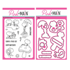 Pink and Main Fun Froggies Clear Stamp and Die Set