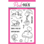 Pink and Main Fun Froggies Clear Stamp and Die Set belated birthday product image 1
