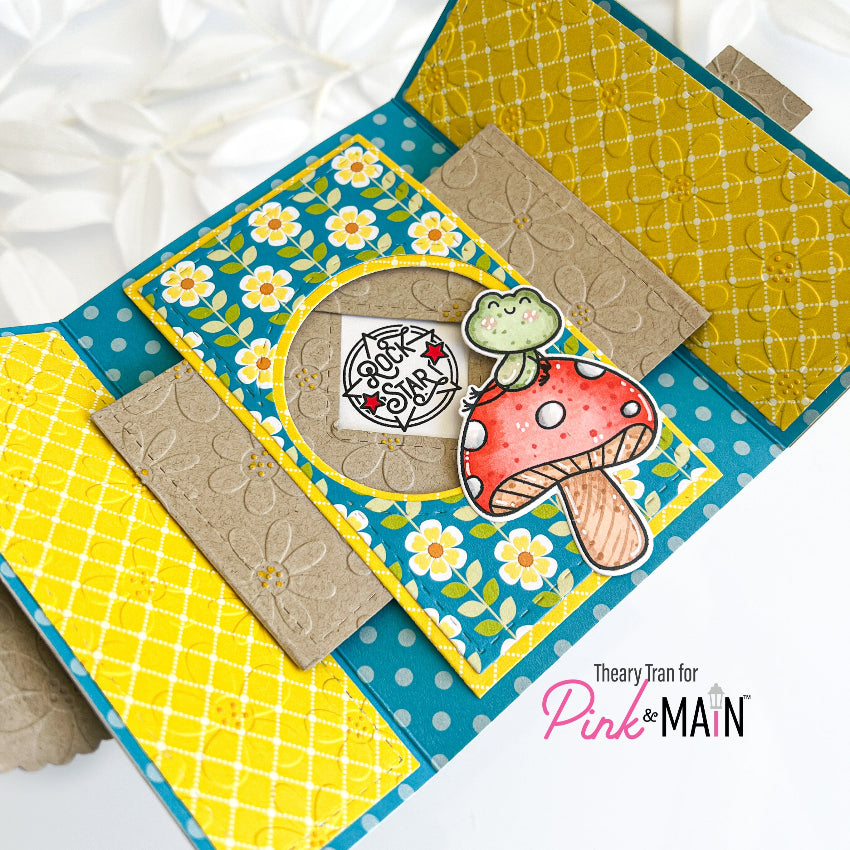 Pink and Main Fun Froggies Clear Stamps pm0785 rock star