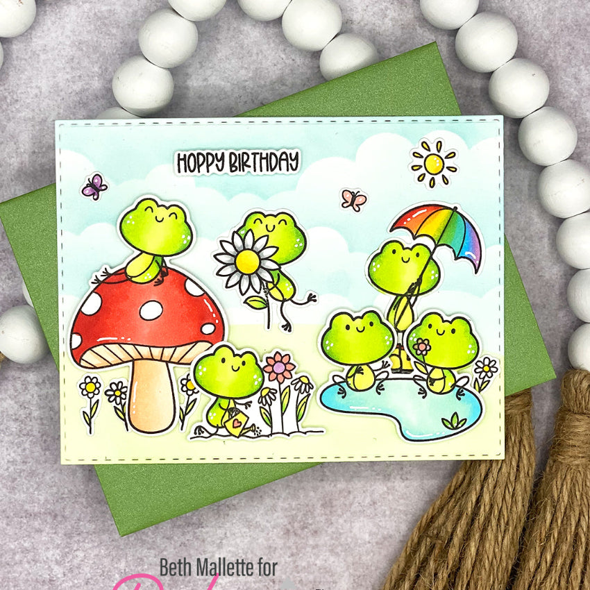 Pink and Main Fun Froggies Dies pnm746 birthday