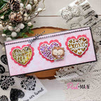 Pink and Main Fun Hearts Stickies Adhesive Transfers and Coordinating Dies Set pmf176* you are loved owl card