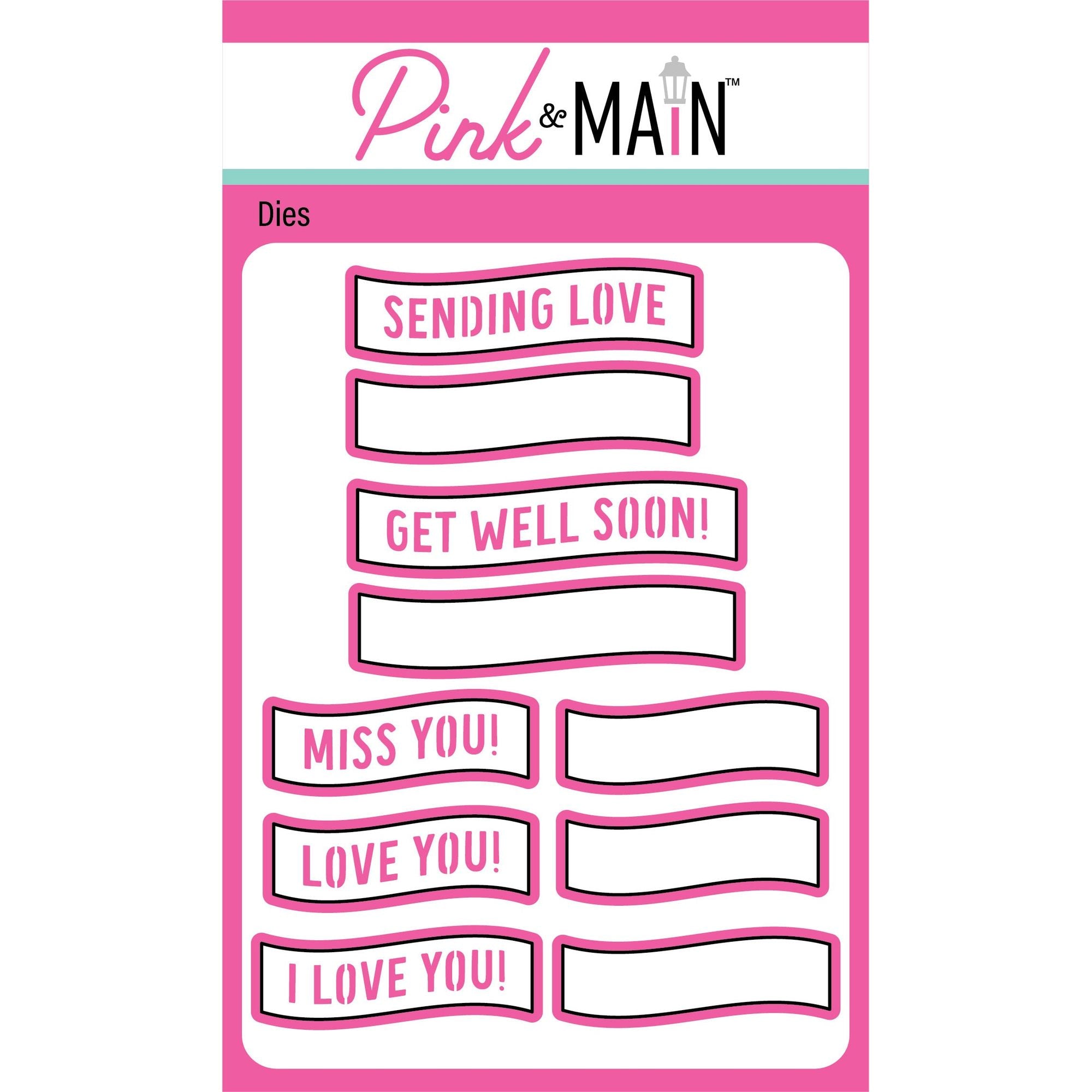 Pink and Main Fun Sentiment Banners Set 1 Dies pnm726 1
