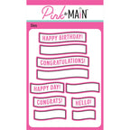 Pink and Main Fun Sentiment Banners Set 3 Dies pnm729 1