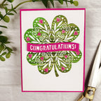 Pink and Main Fun Sentiment Banners Set 3 Dies pnm729 congratulations
