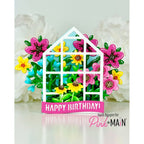 Pink and Main Fun Sentiment Banners Set 3 Dies pnm729 flowers