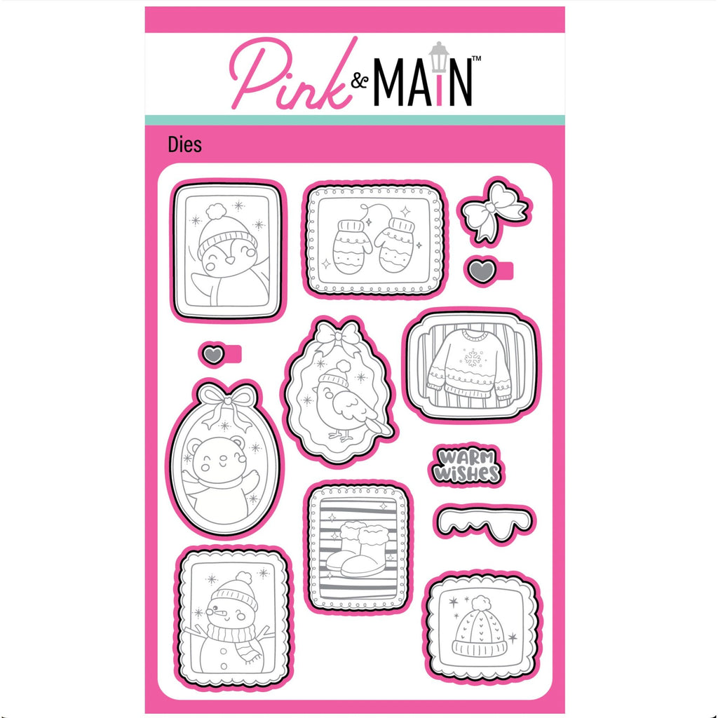 Pink and Main Fun Winter Frames Clear Stamp and Die Set product image 2