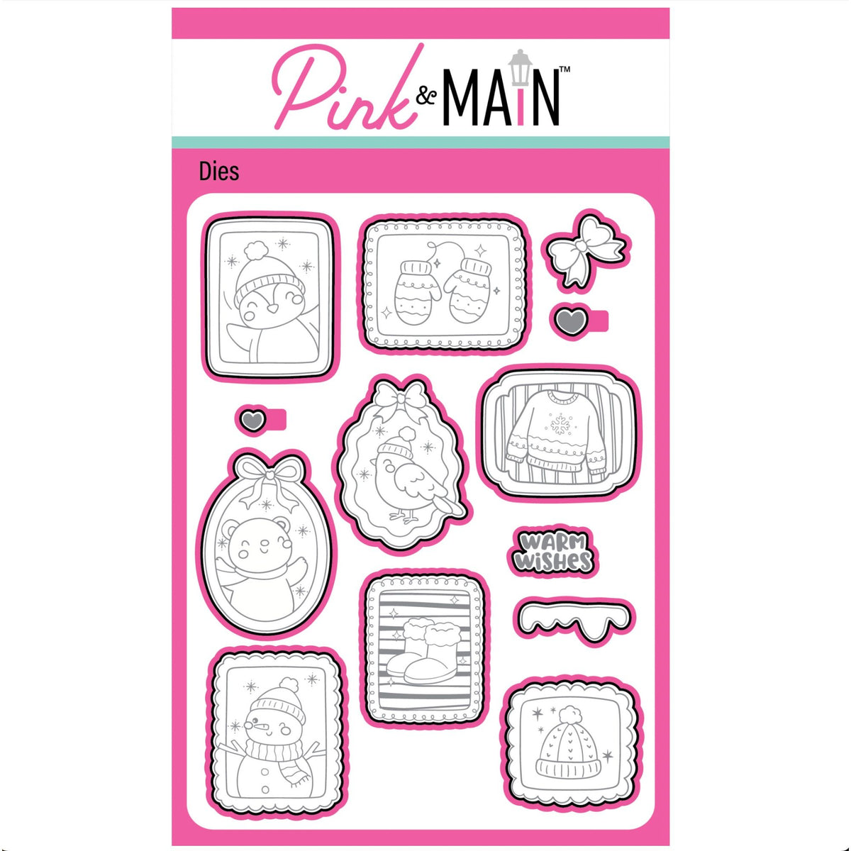 Pink and Main Fun Winter Frames Dies pnm933