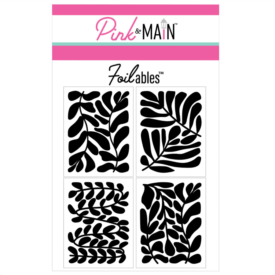 Pink and Main Funky Leaves Foilables Panels pmf388