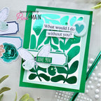 Pink and Main Funky Leaves Foilables Panels pmf388 i love you