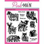 Pink and Main Go Wild Clear Stamp and Die Set image 1