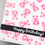 Pink and Main Gold Paint and Splatter Bottle pme200 happy birthday