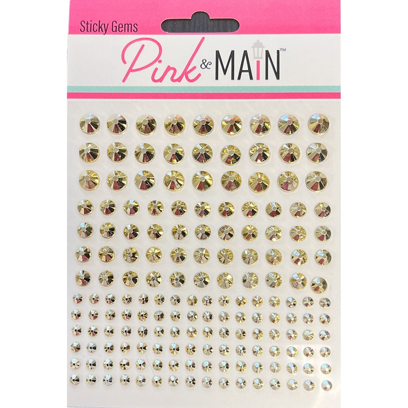 Pink and Main Gold Sticky Gems Embellishments pme151