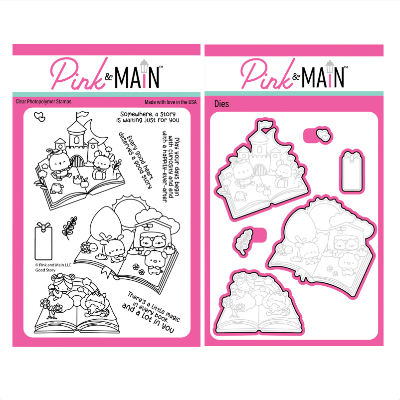 Pink and Main Good Story Clear Stamp and Die Set