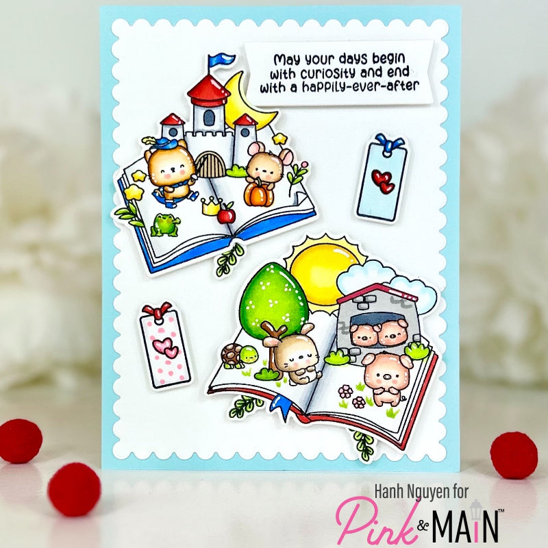 Pink and Main Good Story Clear Stamp and Die Set castle