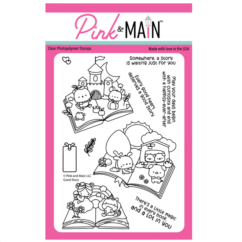 Pink and Main Good Story Clear Stamp and Die Set image 1