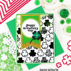 Pink and Main Green Shamrocks Foilables Panels pmf386 happy st. patrick's day