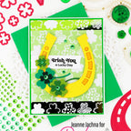 Pink and Main Green Shamrocks Foilables Panels pmf386 lucky day