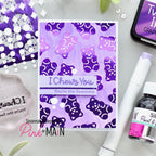 Pink and Main Gum-Believable Clear Stamps pm0863 purple bears