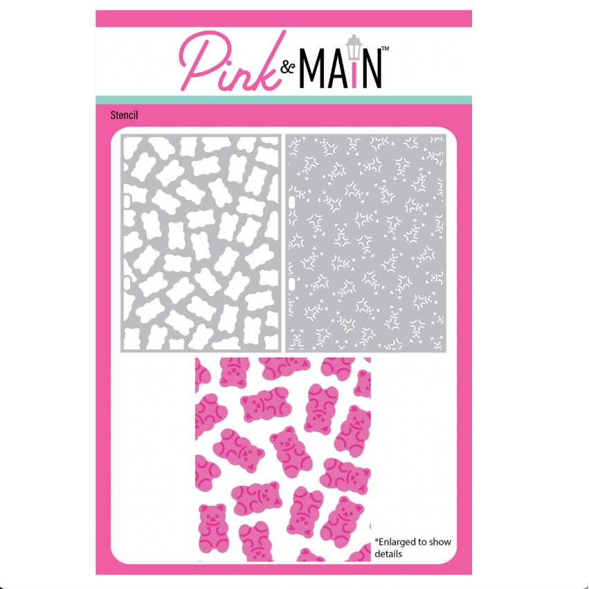Pink and Main Gummy Bear Stencils pms141