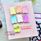 Pink and Main Gummy Bears Foilables Panels pmf394 little bears