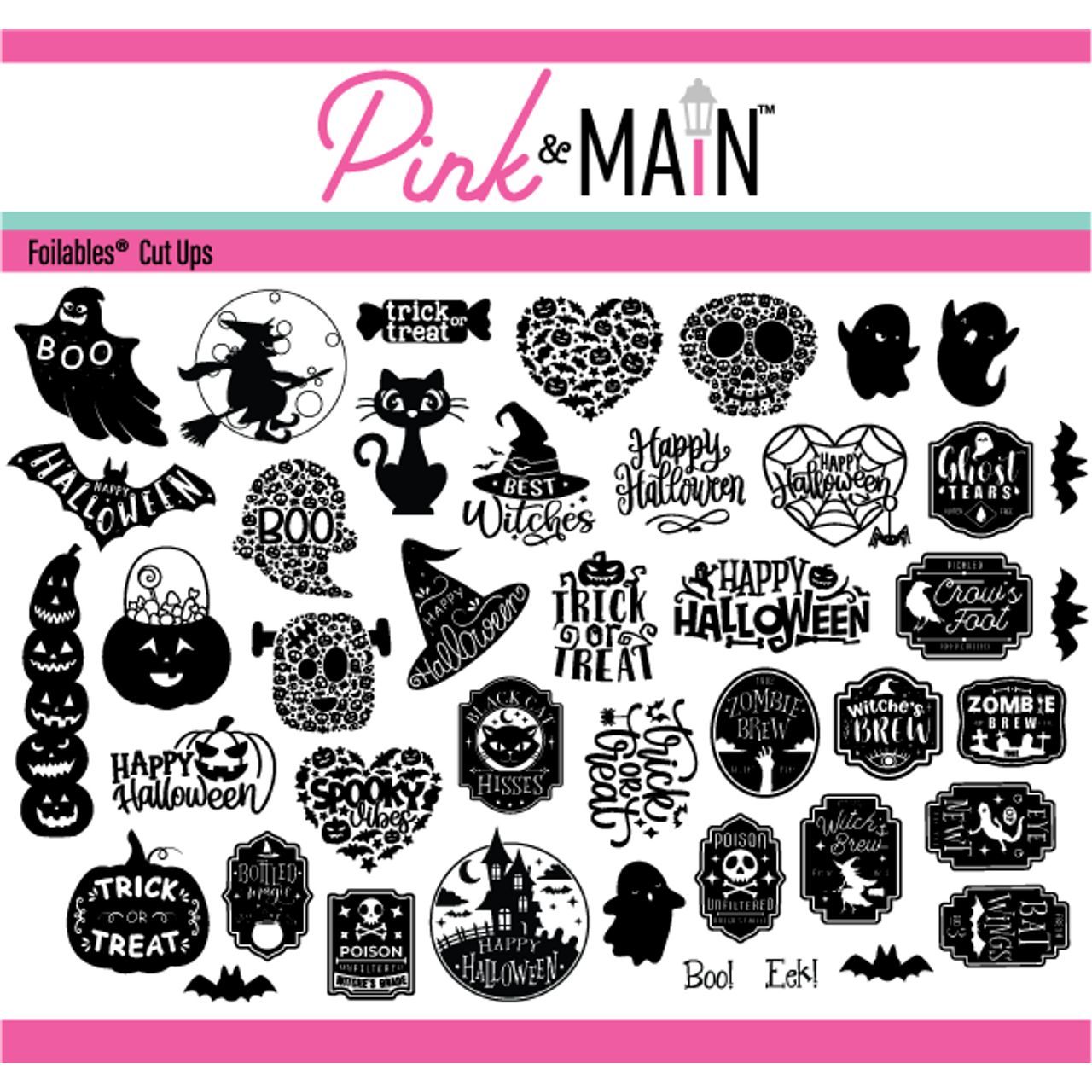 Pink and Main Halloween Foilables Cut Ups Embellishments pmf254*