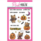 Pink and Main Halloween Kitties Clear Stamps pm0900
