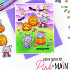 Pink and Main Halloween Kitties Clear Stamps pm0900 happy halloween card
