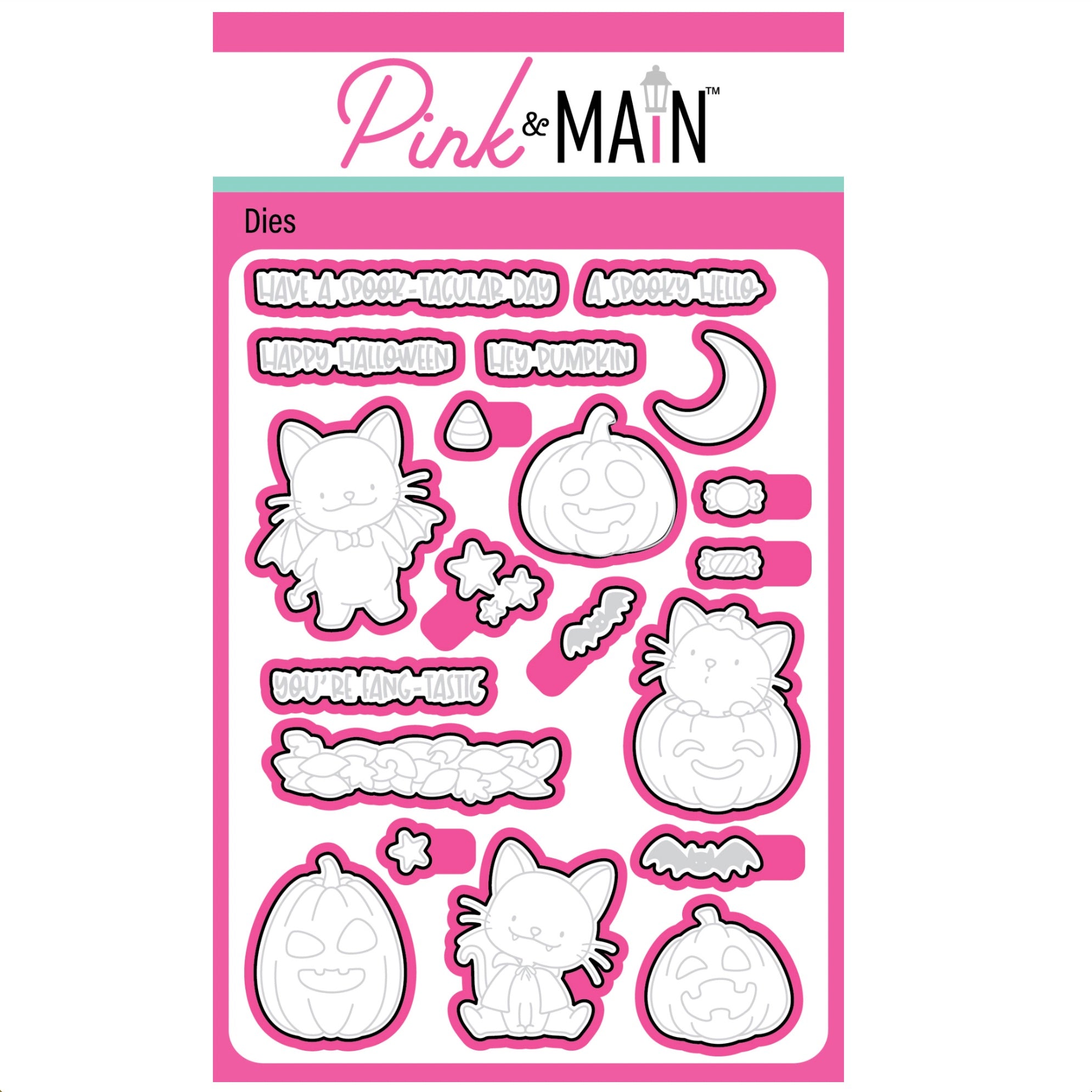 Pink and Main Halloween Kitties Dies pnm900