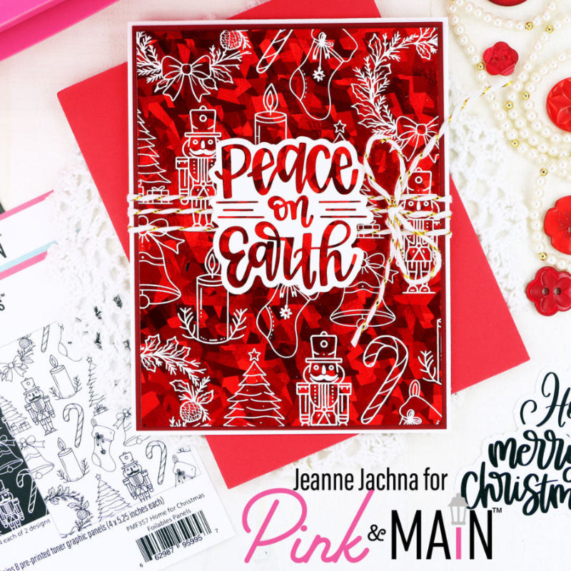 Pink and Main Handlettered Holiday Greetings Foilables Cut Ups pmf361 red