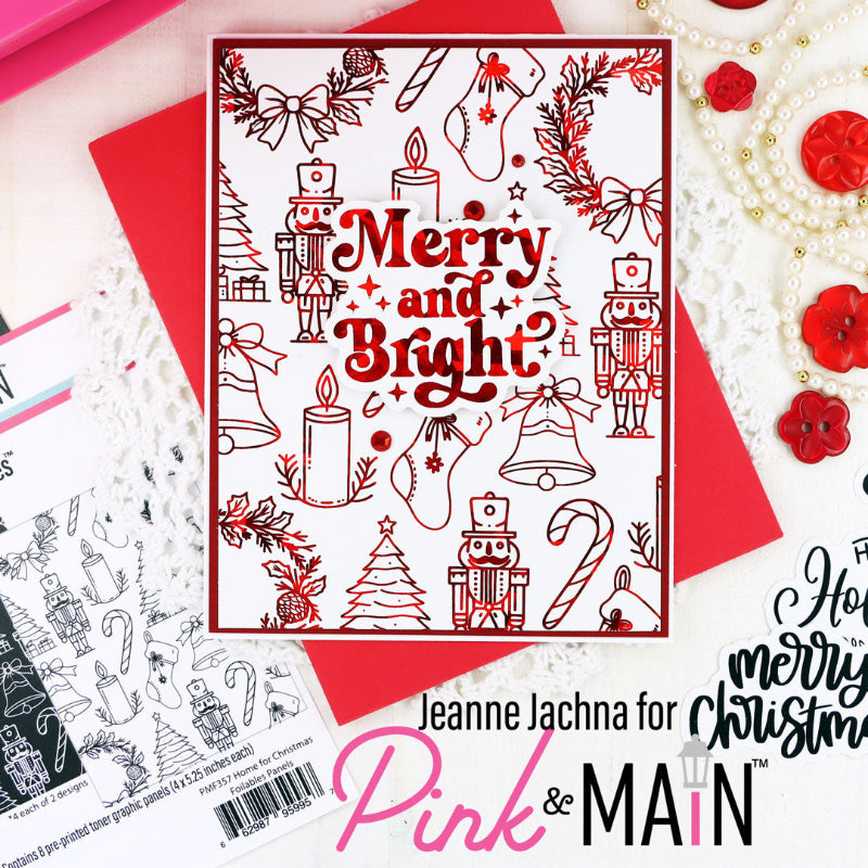 Pink and Main Handlettered Holiday Greetings Foilables Cut Ups pmf361 white