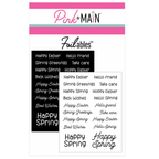 Pink and Main Happy Easter Sentiments Foilables Panels pmf383