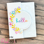 Pink and Main Hello Sentiments Clear Stamps pm0761 flowers