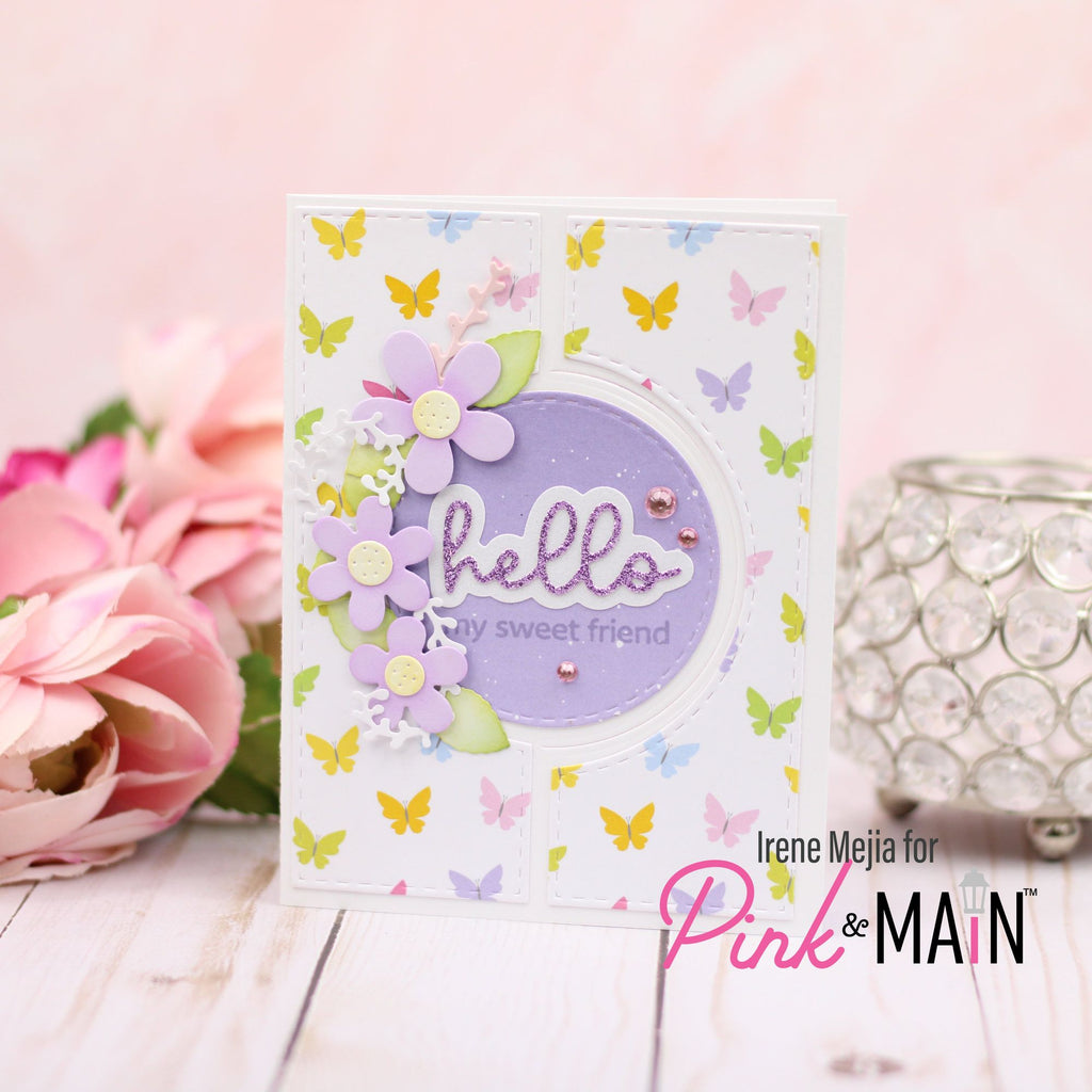 Pink and Main Hello Sentiments Clear Stamps pm0761 hello