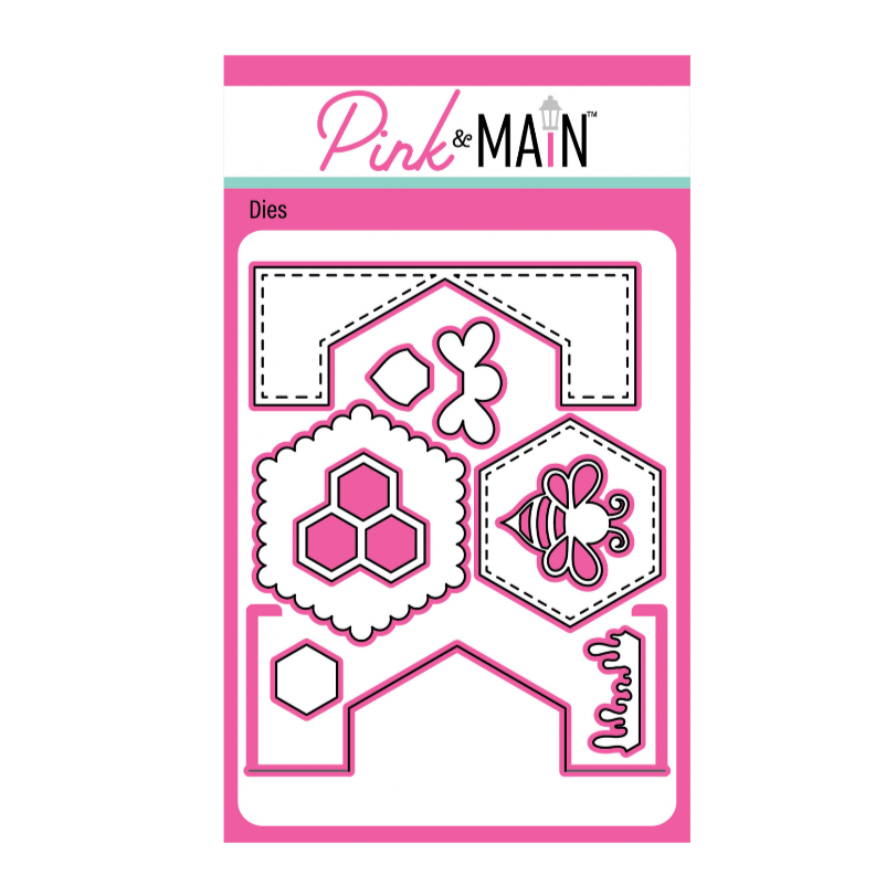 Pink and Main Hexagon Flip Card Dies pnm772