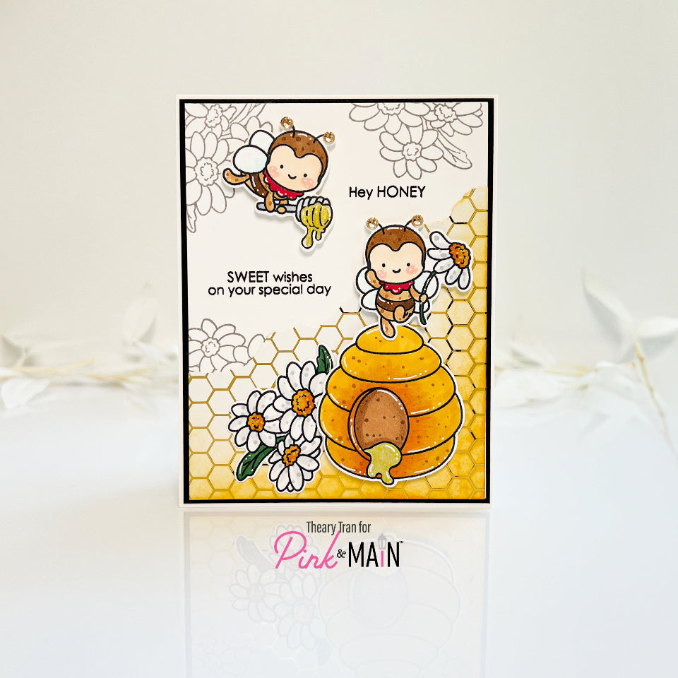 Pink and Main Hey Honey Clear Stamps pm0804 flowers