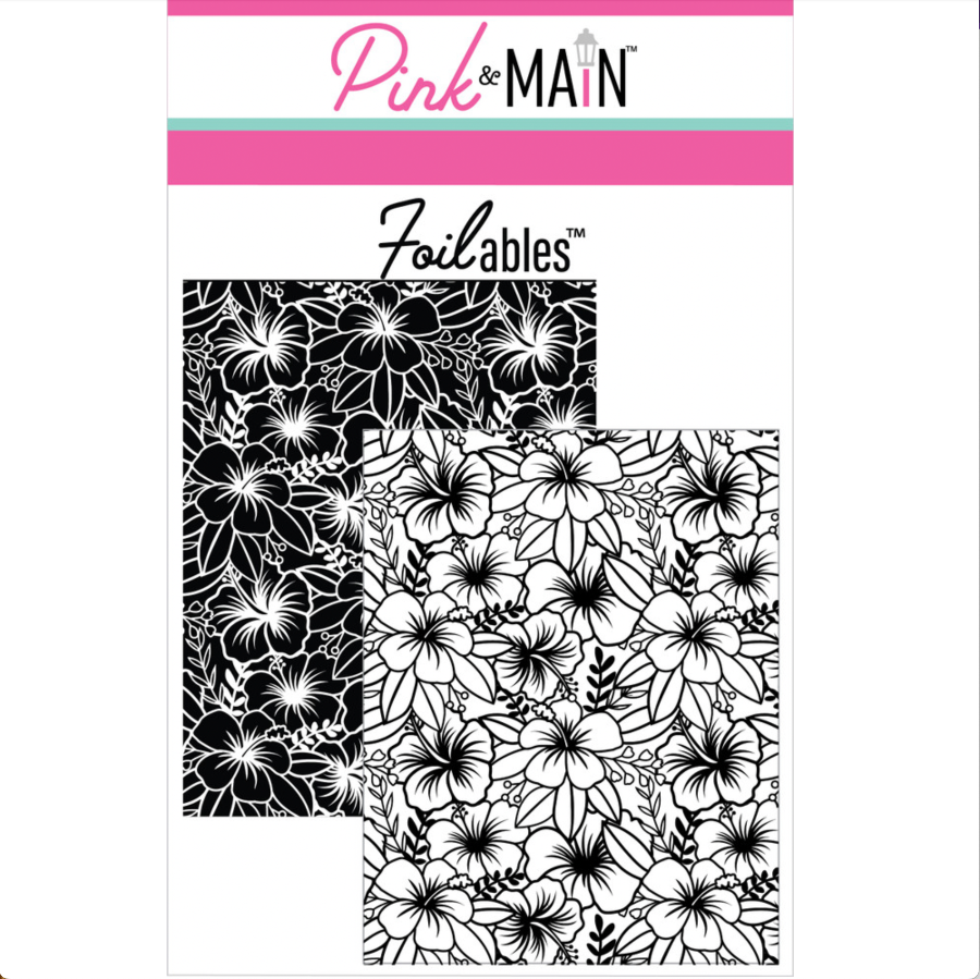 Pink and Main Hibiscus Foilables Panels pmf409