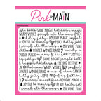 Pink and Main Holiday Sayings 6x6 Embossing Folder pmt120