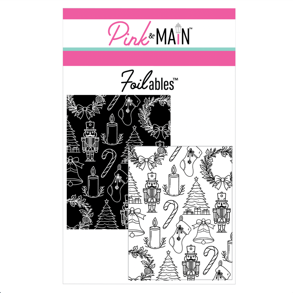 Pink and Main Home For Christmas Foilables Panels pmf357