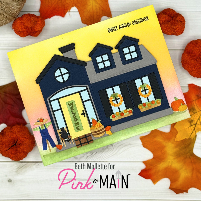 Pink and Main Home Sweet Home and Autumn Home Add On Die Set welcome