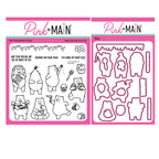 Pink and Main Honey Bear Clear Stamp and Die Set