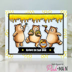 Pink and Main Honey Bear Clear Stamp and Die Set bear hugs