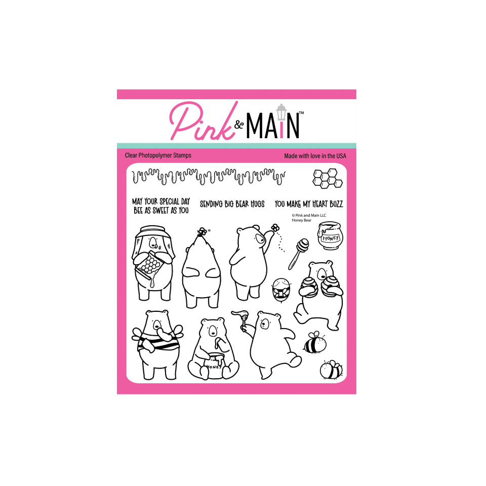 Pink and Main Honey Bear Clear Stamp and Die Set product image 1