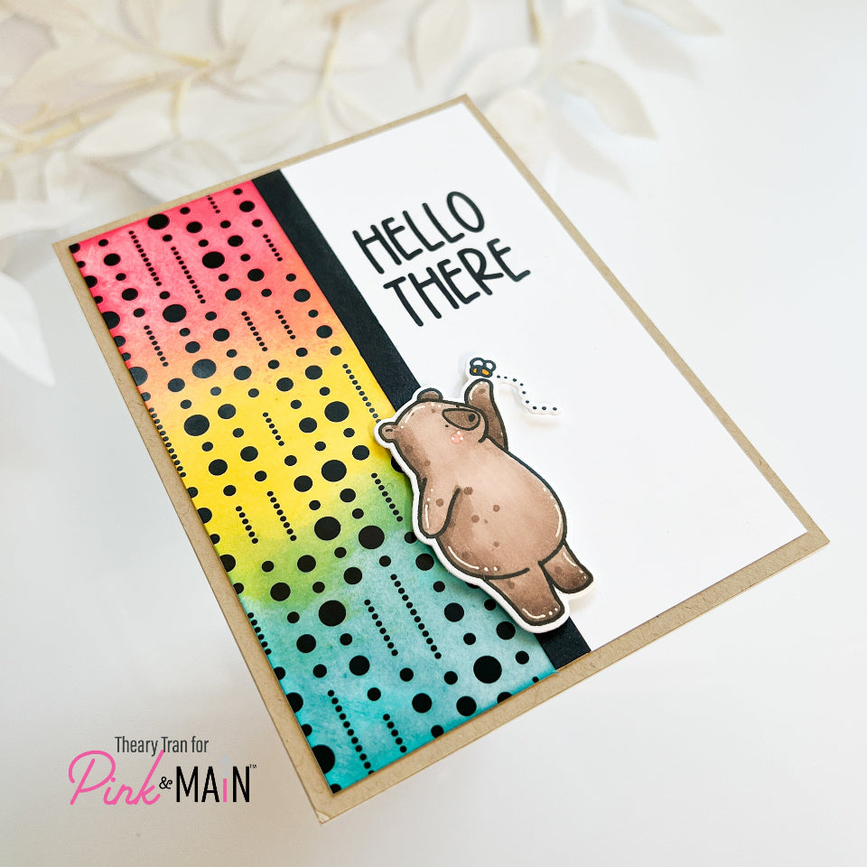 Pink and Main Honey Bear Clear Stamps pm0805 hello