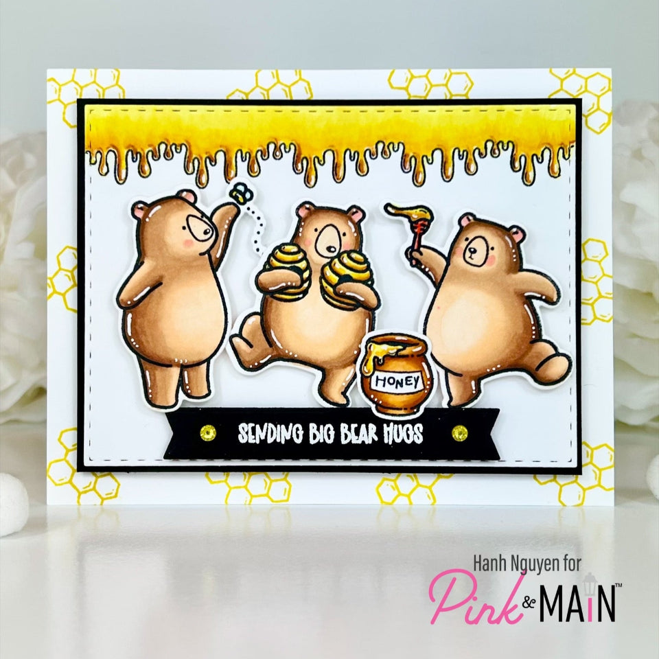 Pink and Main Honey Bear Clear Stamps pm0805 honey