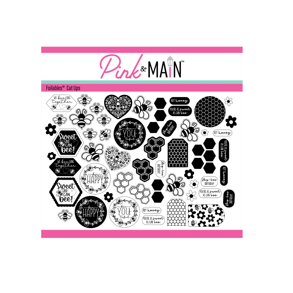 Pink and Main Honey Bee Foilable Cut Ups pmf344